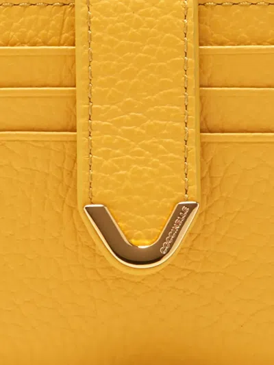 Coccinelle Leather Cardholder In Brown