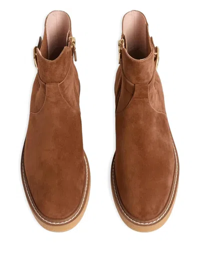 Coccinelle C-saddle Ankle Boots In Animal Print