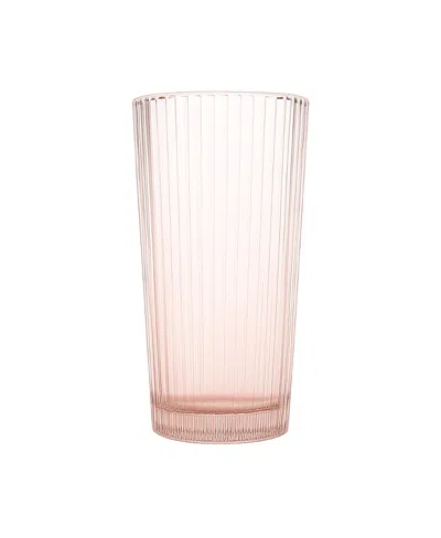 The Collective Home Pressed Pink Tall Glasses, Set Of 4 In Pink