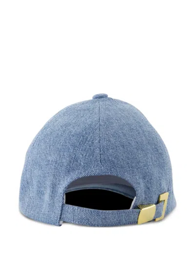 Balmain Logo-detail Baseball Cap In Blue