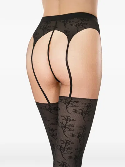 Wolford Passion Flower Tights In Black