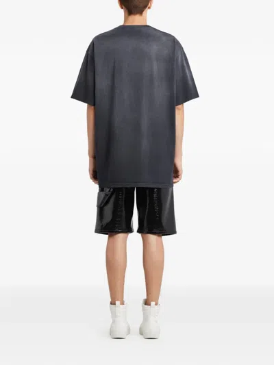 Courrèges Logo T-shirt In Black