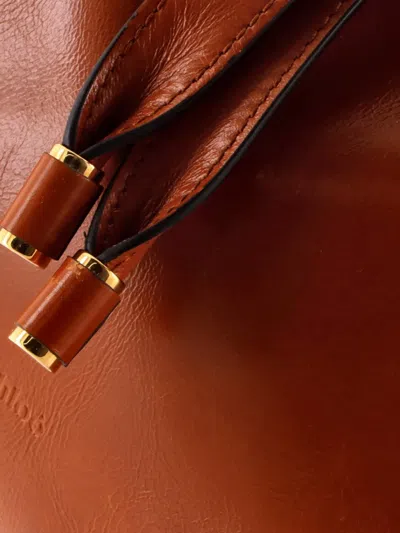 Pre-owned Chloé Marcie Nm Leather Small Hobo Bag In Brown