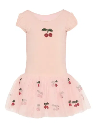 Konges Sløjd Cherry-embellished Dress In Pink