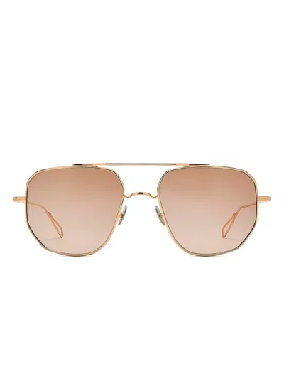 Ahlem X Campbell Addy 19 Square-frame Sunglasses In Gold