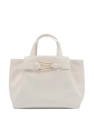 Coccinelle Zip-up Tote Bag In White