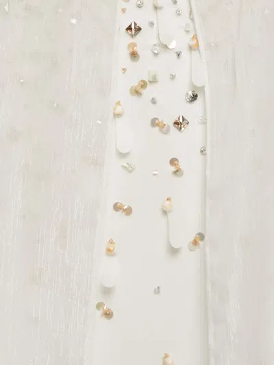 Pre-owned Anatomie Chiffon Embellished Skirt Set In Neutral