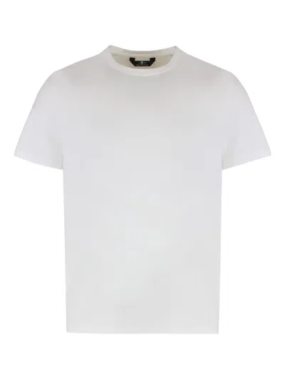 7 For All Mankind Set Of Three Cotton T-shirts In Multi
