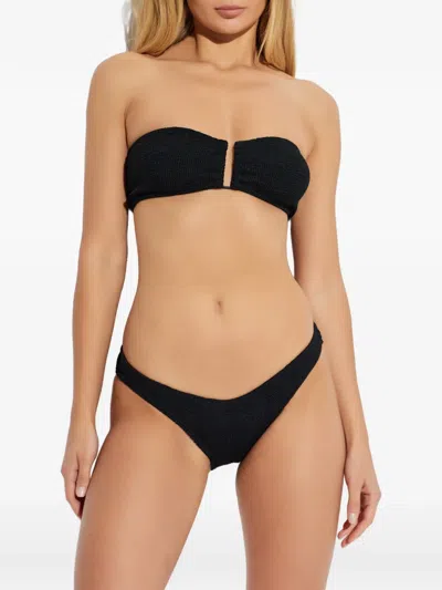 Bondeye Blake Texture Bikini Top In Black