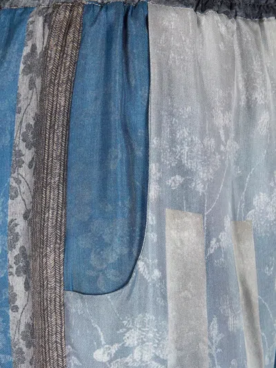 Pierre-louis Mascia Butterfly Print Trousers In Blue