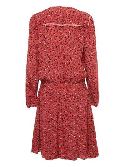 Pre-owned Zadig & Voltaire Floral-print Mini Dress In Red