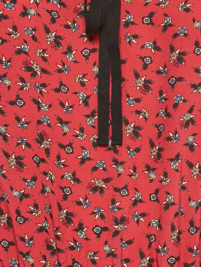 Pre-owned Zadig & Voltaire Floral-print Mini Dress In Red