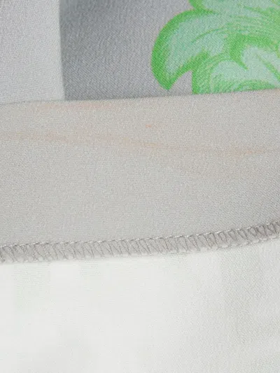 Pre-owned Versace Printed Dress In Gray