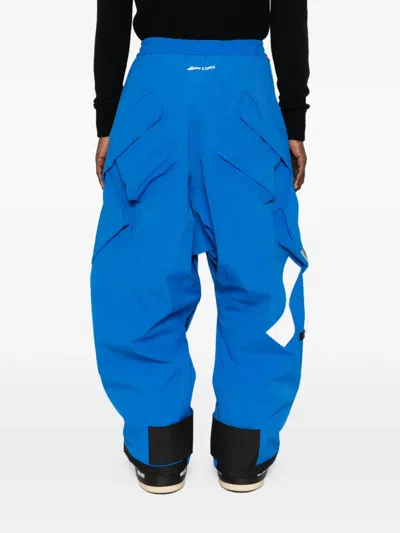 Templa Drawstring Cargo Ski Trousers In Blue