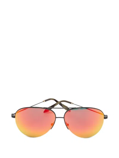 Pre-owned Victoria Beckham Mirrored Pilot-frame Sunglasses In Black