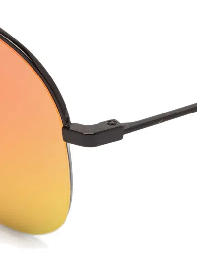 Pre-owned Victoria Beckham Mirrored Pilot-frame Sunglasses In Black