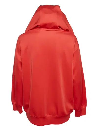 Pre-owned Love Moschino Logo-print Zip-up Hoodie In Red