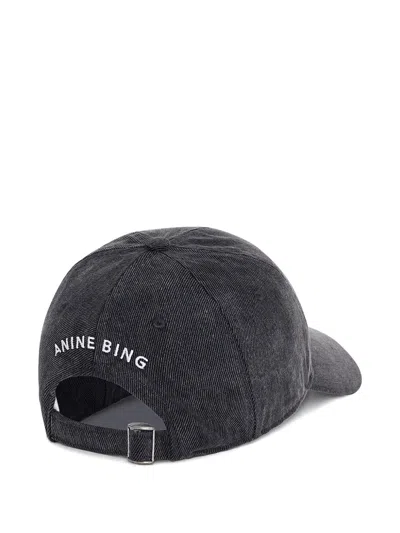 Anine Bing Jeremy Embroidered Cap In Black