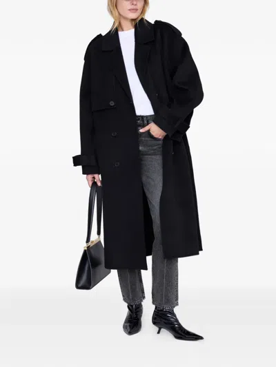 Anine Bing Jeremy Embroidered Cap In Black