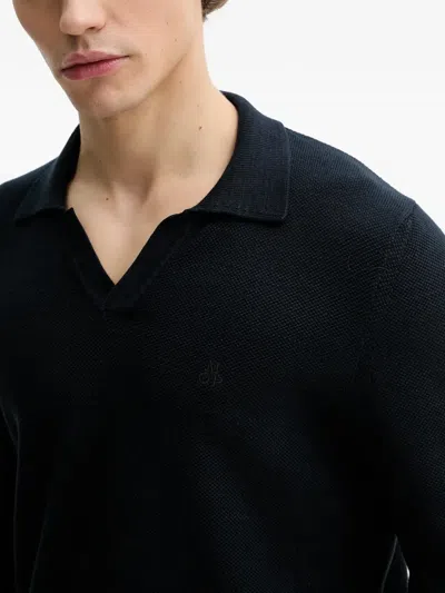 Marc O'polo V-neck Long-sleeve T-shirt In Blue