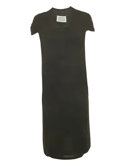 Pre-owned Maison Margiela V-neck Dress In Black