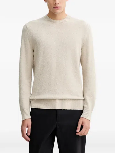 Marc O'polo Ribbed Crew Neck Sweater In Neutral