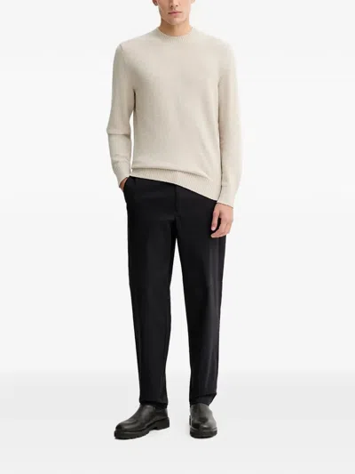Marc O'polo Ribbed Crew Neck Sweater In Neutral