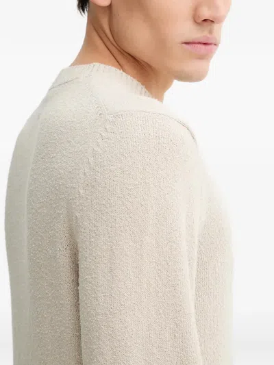Marc O'polo Ribbed Crew Neck Sweater In Neutral