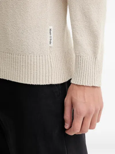 Marc O'polo Ribbed Crew Neck Sweater In Neutral