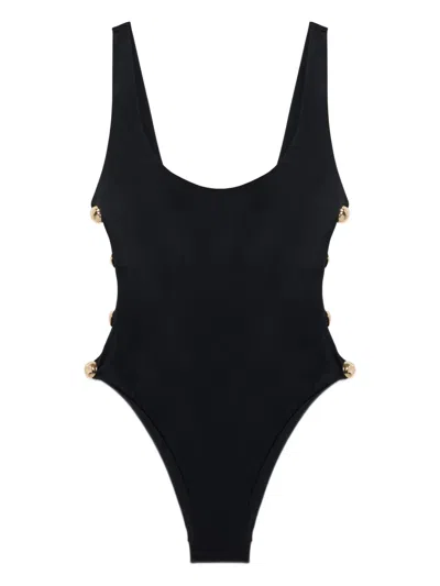 Simkhai Mona Studded One-piece Swimsuit In Multi