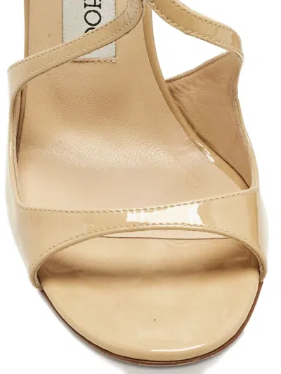 Pre-owned Jimmy Choo Lance Buckle Heeled Sandals In Neutral