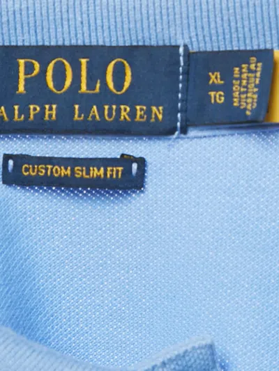 Pre-owned Polo Ralph Lauren Light-blue Graphic Polo Shirt