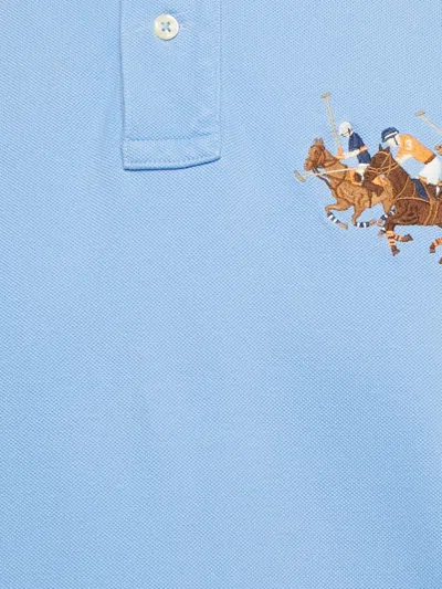 Pre-owned Polo Ralph Lauren Light-blue Graphic Polo Shirt