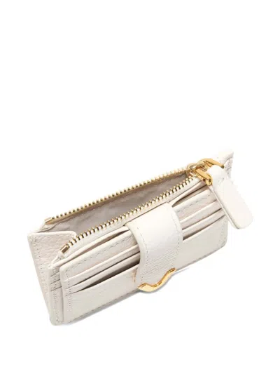 Coccinelle Leather Cardholder In White