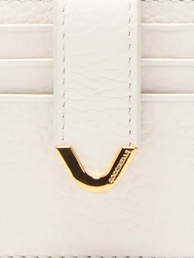 Coccinelle Leather Cardholder In White