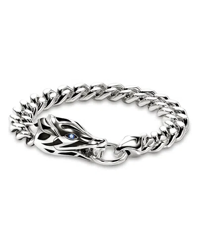 John Hardy Sterling Silver Naga Sapphire Bracelet In Silber