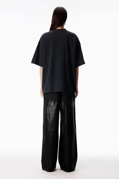 Alexander Wang Oversized Plain Knit Short-sleeved T-shirt With Lighter Pattern In Multi