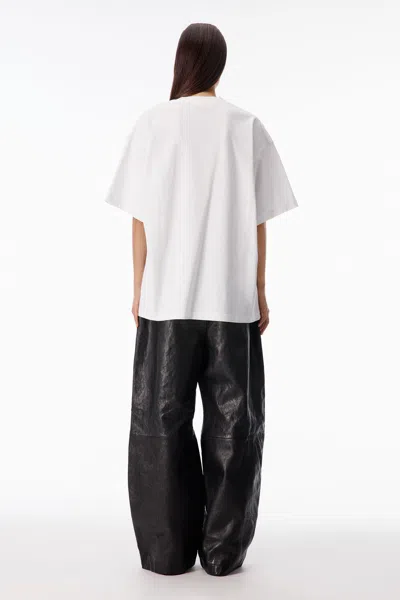 Alexander Wang Short Sleeve Chain Graphic Tee In Jersey Oversized In White