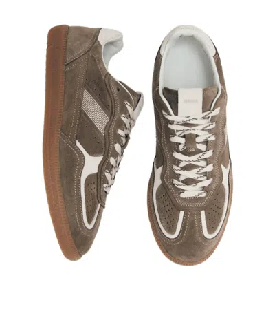 Alohas Tb.490 Rife Taupe Leather Sneakers Shoes In Brown