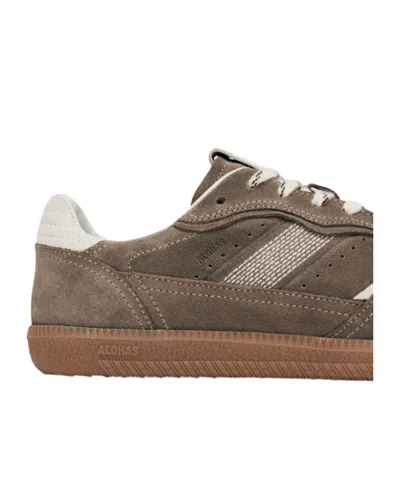 Alohas Tb.490 Rife Taupe Leather Sneakers Shoes In Brown