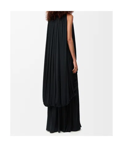 Loewe Draped Dress In Silk In Black