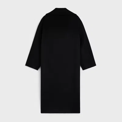 Celine Coat In Wool Cloth In Black
