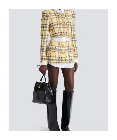 Balmain Pulse Calfskin Leather Backpack In Black