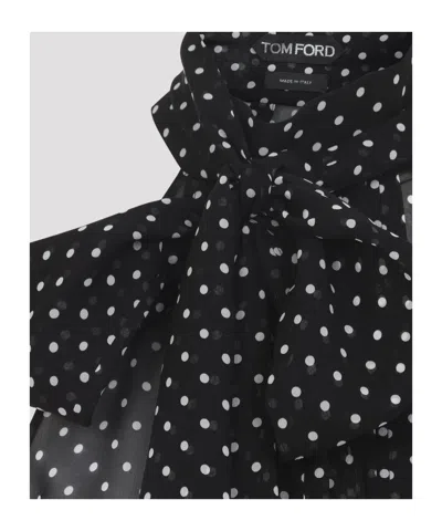 Tom Ford Printed Drawstring Cover-up In Gray