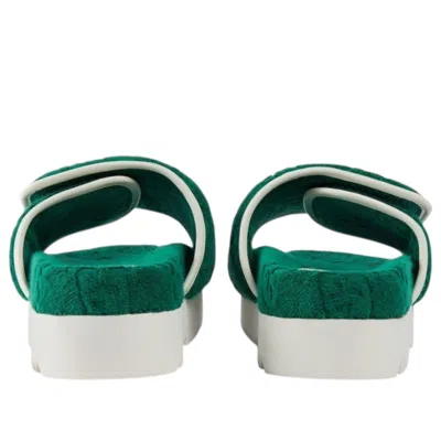 Adidas Originals (wmns) Adidas X Gucci Gg Platform Sandal 'green' In Multi