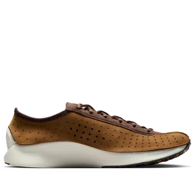 Nike Air Superfly Perforated Nubuck And Suede Sneakers In Brown