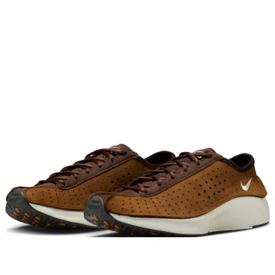 Nike Air Superfly Perforated Nubuck And Suede Sneakers In Brown