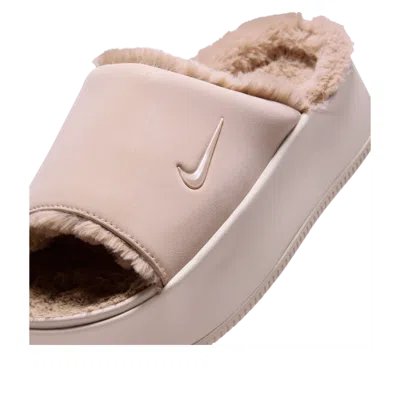 Nike Calm Platform Cozy Slides In Pink