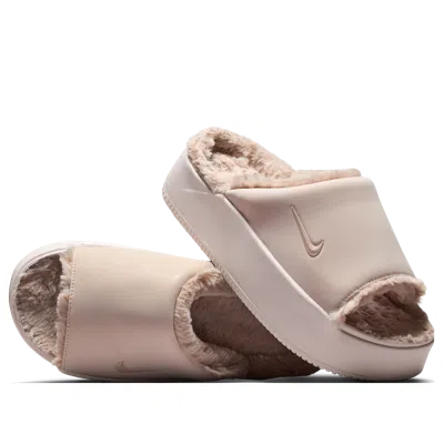 Nike Calm Platform Cozy Slides In Pink