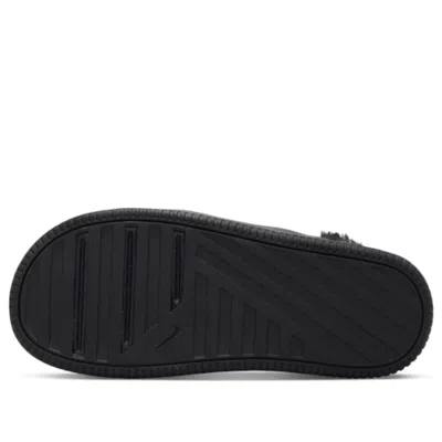 Nike Calm Elevation Faux Fur Lined Platform Slide In Black